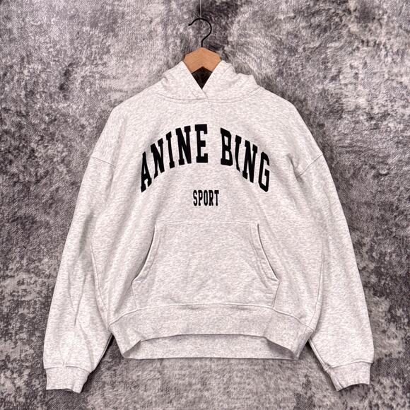 Anine Bing Tops - Anine Bing Harvey Sweatshirt Medium Womens Heather Gray Pullover Hoodie